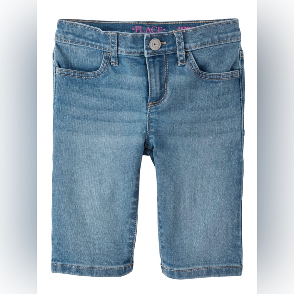 The Childrens Place Skinny Light Wash Denim Shorts sz 10 Pre-Loved!
